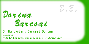 dorina barcsai business card